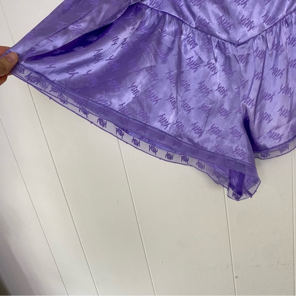 Yitty Women's Satin Pretty Flowy Short Tempo Lavender Purple Size 1X - Picture 7 of 11